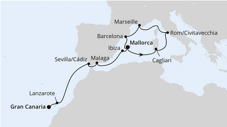 Morze Śródziemne -Majorka - AIDAcosma