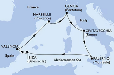 Morze Śródziemne - Palermo - MSC Grandiosa