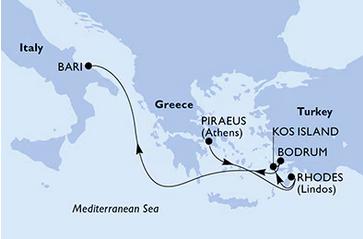 Morze Śródziemne - Pireus - MSC Sinfonia