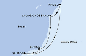 Ameryka Południowa - Salvador - MSC Seashore