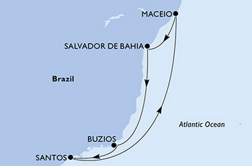 Ameryka Południowa - Santos - MSC Grandiosa
