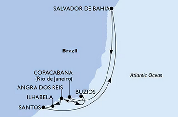 Ameryka Południowa - Santos - MSC Grandiosa