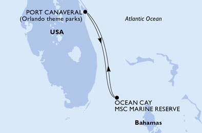Bahamy - Port Canaveral - MSC Meraviglia