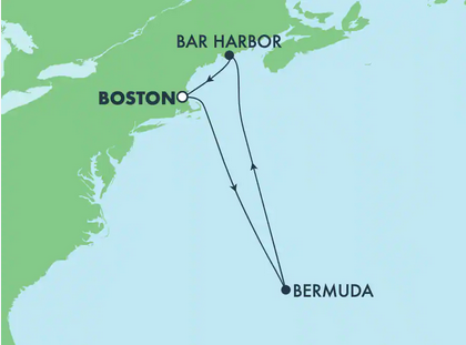 Bermudy - Boston - Norwegian Gem