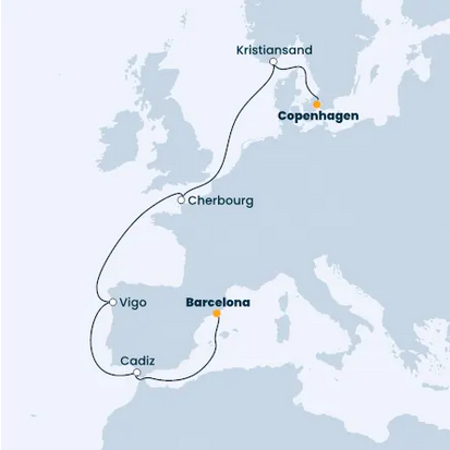 Dookoła Europy - Kopenhaga - Costa Diadema