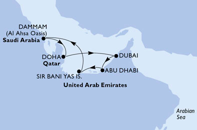Dubaj i Emiraty - Abu Dhabi - MSC Virtuosa