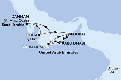 Dubaj i Emiraty - Abu Dhabi - MSC World Europa