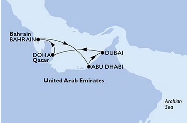 Dubaj i Emiraty - Doha - MSC Euribia