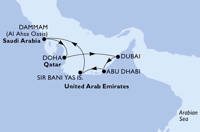 Dubaj i Emiraty - Doha - MSC Virtuosa