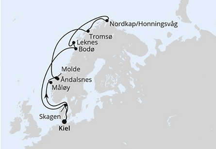 Fiordy Norweskie - Kilonia - AIDAbella