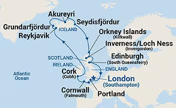 Islandia i Wyspy Brytyjskie - Southampton - Caribbean Princ..