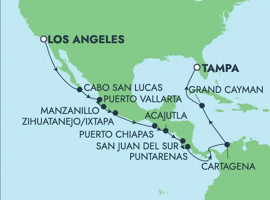 Kanał Panamski - Los Angeles - Norwegian Jewel