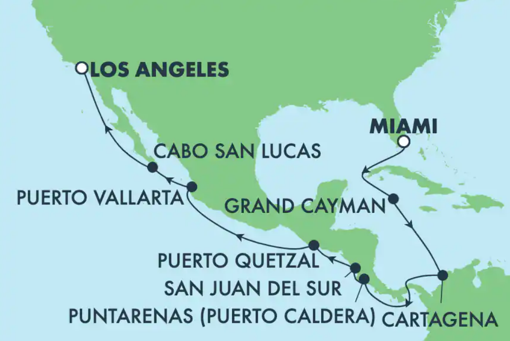 Kanał Panamski - Miami - Norwegian Bliss