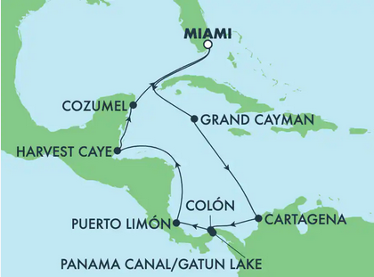 Kanał Panamski - Miami - Norwegian Gem