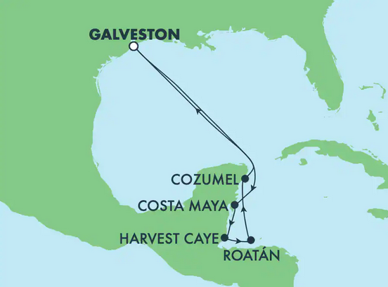 Karaiby - Galveston - Norwegian Prima