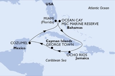 Karaiby - Miami - MSC Seashore