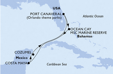 Karaiby - Port Canaveral - MSC Seaside