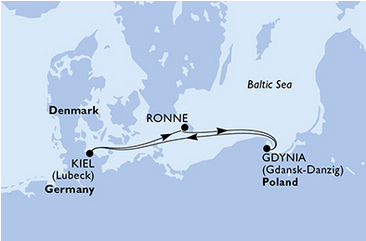 Morze Bałtyckie - Kilonia - MSC Fantasia