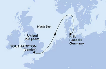 Morze Północne - Southampton - MSC Euribia
