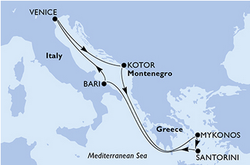 Morze Śródziemne - Bari - MSC Sinfonia