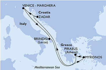 Morze Śródziemne - Brindisi - MSC Sinfonia