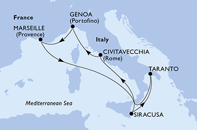 Morze Śródziemne - Civitavecchia - MSC Splendida