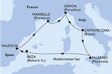 Morze Śródziemne - Marsylia - MSC Seashore
