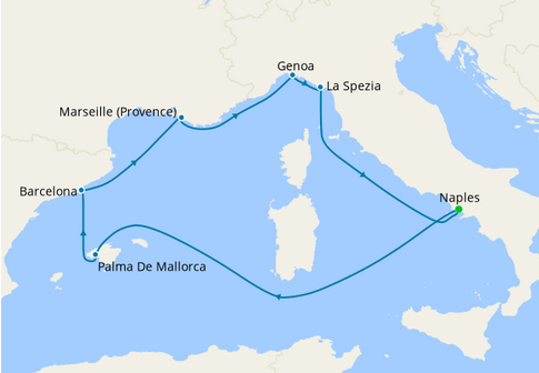 Morze Śródziemne - Neapol - MSC Bellissima