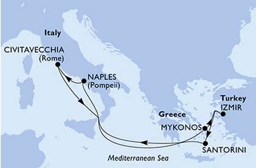 Morze Śródziemne - Neapol - MSC Divina