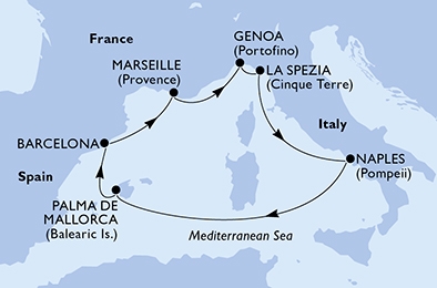 Morze Śródziemne - Neapol - MSC Fantasia