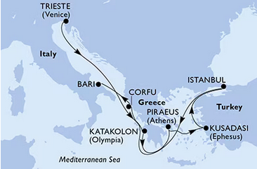 Morze Śródziemne - Triest - MSC Splendida