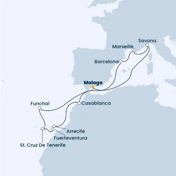 Wyspy Kanaryjskie - Malaga - Costa Pacifica