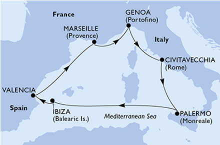 Morze Śródziemne - Walencja - MSC Seaside