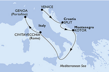 Morze Śródziemne - Wenecja - MSC Sinfonia