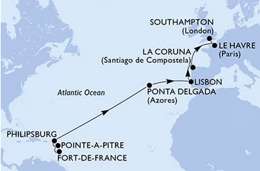 Transatlantyk - Fort de France - MSC Virtuaosa