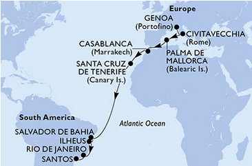 Transatlantyk - Genua - MSC Seaview