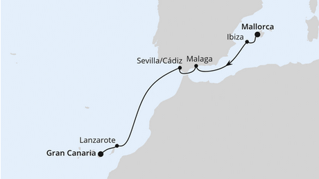 Wyspy Kanaryjskie - Majorka - AIDAcosma