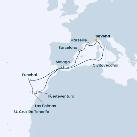 Wyspy Kanaryjskie - Savona - Costa Fortuna