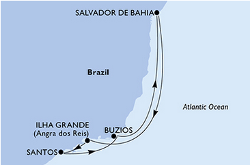 Ameryka Południowa - Santos - MSC Seashore