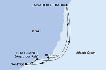 Ameryka Południowa - Santos - MSC Seashore