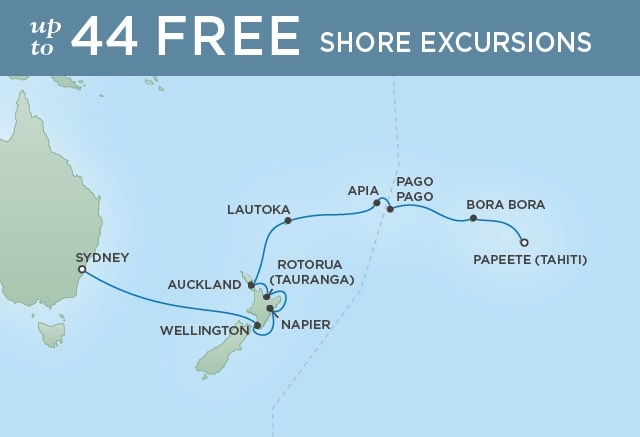 Australia, Nowa Zelandia - Papeete - Seven Seas Mariner