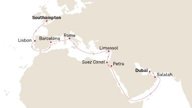 Dookoła świata (segment) - Dubaj- Queen Mary 2