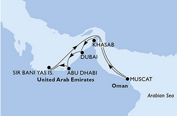 Dubaj i Emiraty - Abu Dhabi - MSC Opera