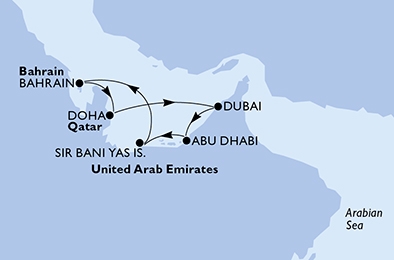 Dubaj i Emiraty - Doha - MSC Seaview