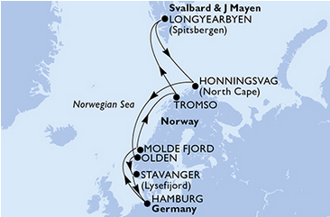 Fiordy i Spitsbergen - Hamburg - MSC preziosa