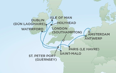 Wyspy Brytyjskie - Amsterdam - Seven Seas Voyager
