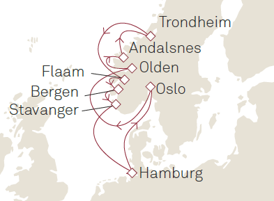 Fiordy Norweskie- Hamburg- Queen Mary 2