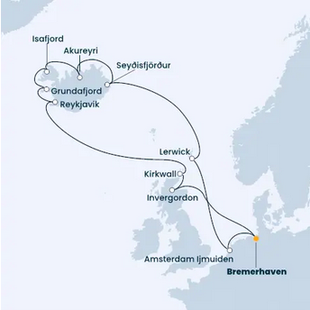 Islandia - Bremerhaven - Costa Fortuna