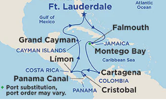 Kanał Panamski - Fort Lauderdale - Crown Princess