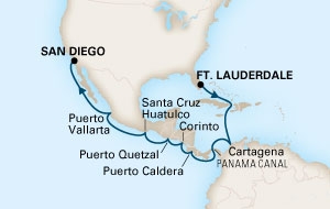 Kanał Panamski - Fort Lauderdale - Nieuw Amsterdam